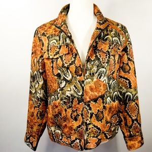 CHICO'S size 1 Zip Up  Beautiful Jacket